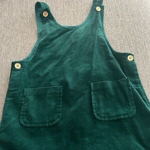 Kids Green Corduroy Overalls
